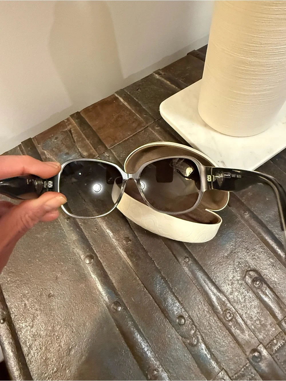 Coach sunglasses w hearts on temple region